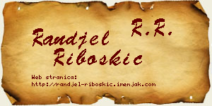 Ranđel Riboškić vizit kartica